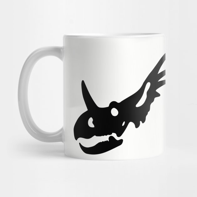 Styracosaurus skull - black by SkeleCrewPaleo